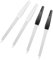 4 PCS Metal Nail Files,Nail File,Professional Nail Files for Natural Nails for Home and Salon etc Use(6 Inche,White/Black)