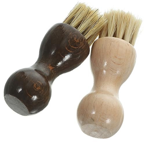 BESPORTBLE 2 Stück Schuhbürsten-reinigungswerkzeug Sauber Schuhputzbürste Borste Schuhbürste Aus Schweinehaar Multi Schrubben Nubuk Zweck Schuhpflege Reinigungsbürste Reinigen Bürsten Buche
