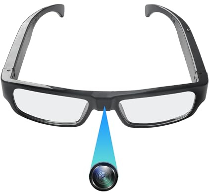 RERBO Kamera Brille HD 1080P Videobrille Smart Brille Outdoor Sport Action Brille Kamera für Radfahren, Fahren, Jagd, Wandern, Angeln