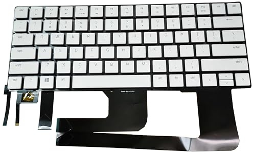 WLWOZMD Clavier rétroéclairé US/GR pour Ordinateur Portable Razer Blade (12920543-00, 2H-BCVUSR51011, 911100163920, 12920525-00, 2H-BCVGMR61011, Blanc)(12920543-00 US)