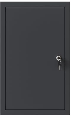 TMALASER Porte d'inspection en métal 60 x 120 cm en acier galvanisé - GRAFIT 600 x 1200 mm - Serrure à clé - Porte d'inspection murale en carton gypse