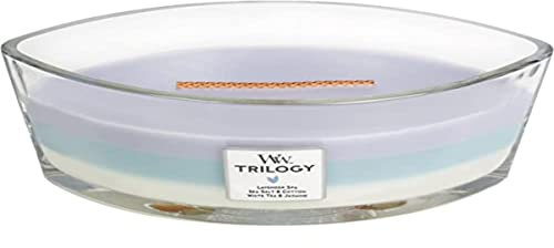 Woodwick Hearthwick Trilogy Candle-Calming Retreat, White, 11.2 x 18.9 x 8.8 cm
