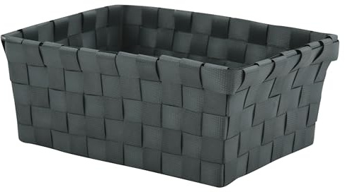MSV Aufbewahrungskörbchen Aufbewahrungskorb Aufbewahrungsbox Organizer Badkorb 19x14x8 cm - Grau