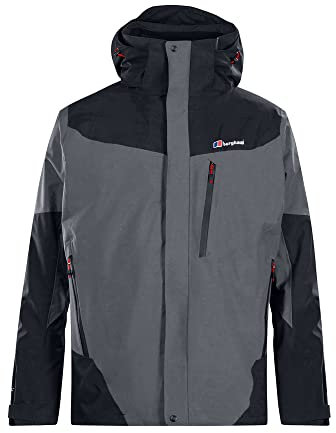 Berghaus Men's Arran Gemini 3-in-1 Waterproof Jacket With Fleece Jacket, Grey, 3XL