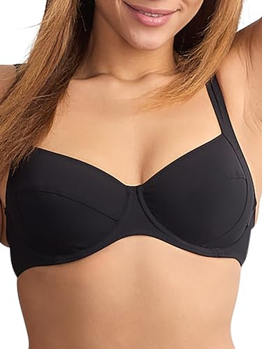 Rosa Faia Sibel Top Parte Superiore del Bikini, Nero, 50 Donna