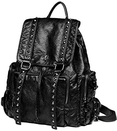 Ro Rox Iris Punk Goth PU Unisex Schule Großer Rucksack