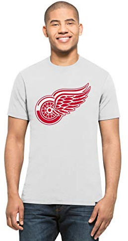 NHL T-Shirt Detroit Red Wings Splitter weiß Eishockey Logo (M)