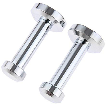 Mgoodoo 2pcs Wall-Mount Robe Coat Hook,Towel Hook,Curtain Hooks Heavy Duty Clothes Hanger Brushed Brass for Bathroom Lavatory Closets-Brushed Chrome