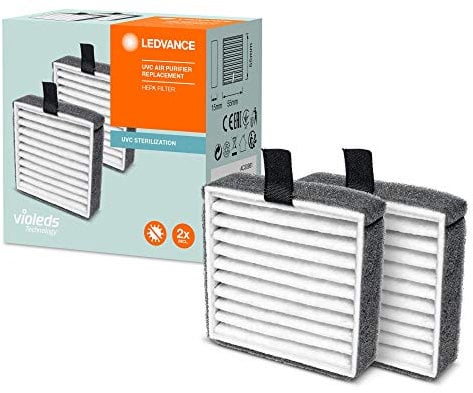 LEDVANCE HEPA H13 Ersatzfilter für den UVC Air Purifier Luftreiniger, Doppelpack mit 2 HEPA Filtern