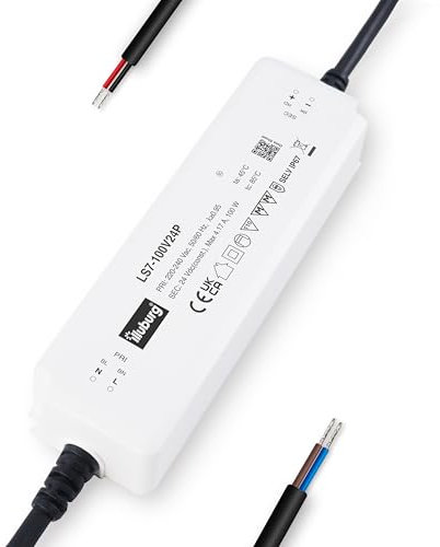 illuburg Transformateur LED 24V 100W Étanche IP67 Sans Scintillement LED Bloc d'Alimentation Driver Power Supply
