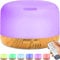 Retoo Aroma Diffuser, Ultraschall Aromatherapie Luftbefeuchter 300ml, Öle Diffusor mit 12 Lichtfarben LED, Diffuser für Ätherische Öle, Duftlampe für Zuhause, Büro, Schlafzimmer, Yoga Spa
