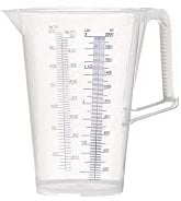 Gobelet gradué 2 l échelle imprimée en bleu polypropylène 1 pièces