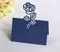 Funjxhey 50Stück Tischkarten Platzkarten Namenskarten Geburtstag Hochzeitskarten Namensschild Sitzkarte Herz Party Feste Geburtstag Taufe (Blue A)
