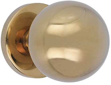 Amig - Pomo de Puerta - Fabricado en Acero Inoxidable - Tirador: Ø70 mm - Dorado - Resistente al Frotamiento, Óxido y Corrosión
