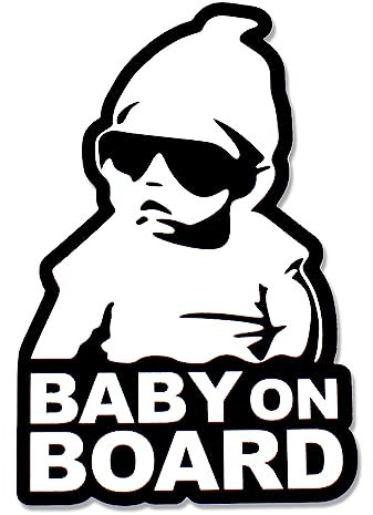 Baby on Board Aufkleber Auto, Autoaufkleber, Car Sticker, Baby an Bord, Auto Sticker, Fahranfänger Aufkleber für Heckscheibe und Stoßstangen