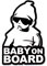 Baby on Board Aufkleber Auto, Autoaufkleber, Car Sticker, Baby an Bord, Auto Sticker, Fahranfänger Aufkleber für Heckscheibe und Stoßstangen