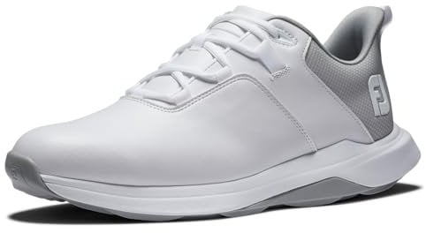 FootJoy Herren Prolite Golfschuh, White/Light Grey/Grey, 46 EU