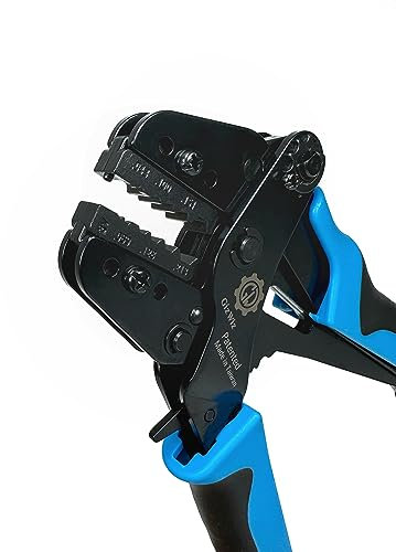 GIZWIZ Austauschbare Parallelratsche Crimpzange für Koaxialstecker SMA, SMB, SMC, MCX