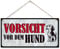 CARISPIBET Vorsicht vor dem Hund! Schilder für draußen Haus Gartentor Warnschilder Hausschild Türschilder 15,2 x 30,5 cm