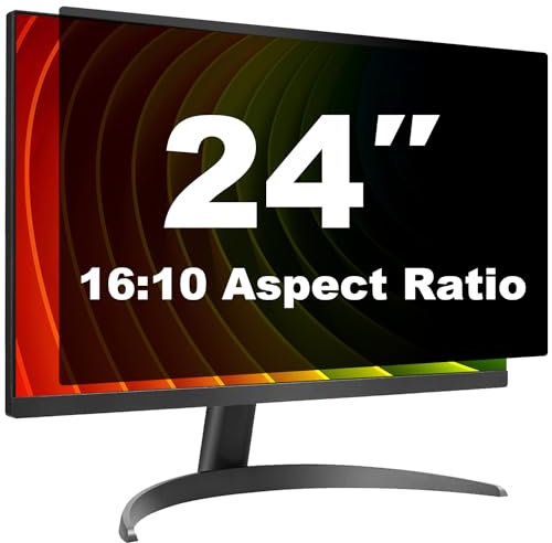 Pozlle Schermo di Privacy per Computer da 24 Pollici per Monitor Desktop Widescreen 16:10 - Filtro Privacy Anti-Riflesso con Protezione dalla Luce Blu e Pellicola Protettiva Anti-Spionaggio