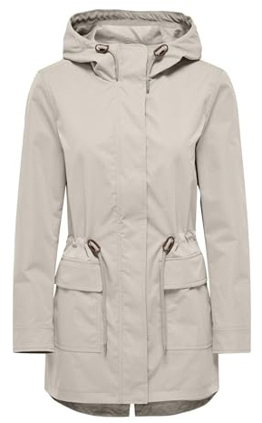 ONLY Damen Übergangsjacke ONLLouise Parka leichte Jacke mit Kapuze 15312869 Moonbeam S