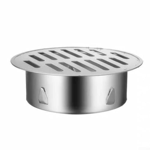 Rejilla de drenaje de suelo de acero inoxidable con diseño hueco grande, se adapta a tubos de drenaje de 50 mm a 200 mm, fácil instalación para desagües exteriores e interiores (50 mm)