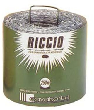 1PEZZO FILO SPINATO MT.250 ZINCATO RICCIO