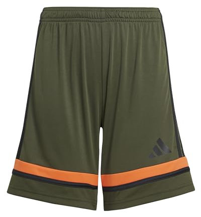 adidas Unisex Kinder SQUADRA25 Short Kids, Night Cargo/Black/semi Impact orange, 5-6 Years