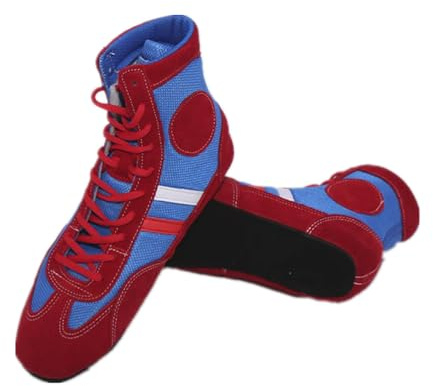 Sambo Shoes - Botas Sambo para adultos y niños, suela suave, zapatos de lucha libre, artes marciales, boxeo, artes marciales, artes marciales mixtas, zapatos de combate, zapatos de lucha