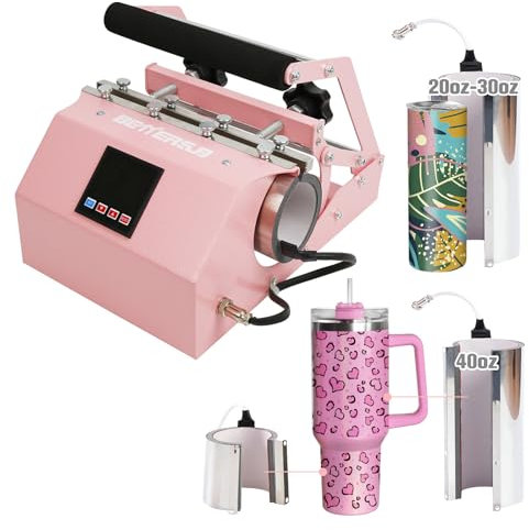 BetterSub - 3 in 1 tumbler 40 oz heat press machine 30 oz 20 oz 16 oz 11 oz sublimation mug 11 oz 15 oz 16 oz sublimation mug 16 oz pink