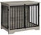 Hzuaneri Hundekäfig Möbel, 81cm hundebox für zuhause, Schiebetüren, 2 Türen, Moderne hundebox Holz Indoor für kleine/mittlere Hunde, Hundekäfig für Zuhause, 55x81x67,5cm, Hell Elfenbein DFC83605B