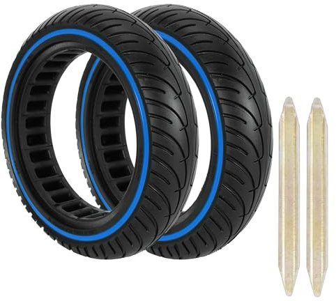 RUTU 8,5x2 Zoll Elektroroller Vollreifen für Xiaomi M365/M365 Pro, Gotrax Gxl V2/XR, 50/75-6.1 Scooter Räder 8 1/2 '' Vorder- oder Hinterrad-Vollgummireifen Ersetzen Blau 2er-Pack