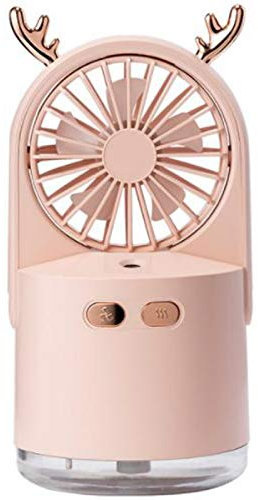 Marran Portable USB Fan with Air Diffuser Cooler Mini Fan Desk Desktop Fan Humidifier Pink