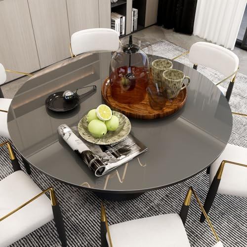 Mayda Runde Tischfolie transparent, 2 mm dick – klare PVC Tischschutzfolie mit abgerundeten Kanten, Tischdecke maßgeschneidert oder in diversen Größen erhältlich (Durchmesser 90 cm)