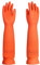Qilerongrong di Guanti in Gomma per Lavare i Piatti in Cucina, Guanti di gomma lunghi, guanti da piatto, guanti di pulizia in gomma guanti da piatti riutilizzabili impermeabili (Rosso, 55cm L)