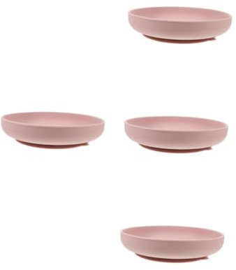 Healeved 4 Piezas Plato De Cena Antiderrames Para Personas Mayores Bandejas De Comida Con Ventosa Cubiertos Para Niños Ventosa Utensilios Para Comer Adaptables Bandeja De Comida Para