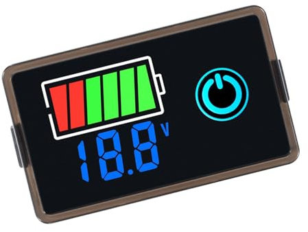 Electric Power Gauge Digital Voltmeters Current Meter Tester with Clear Readout for 8-100V Applications Homes Workshops