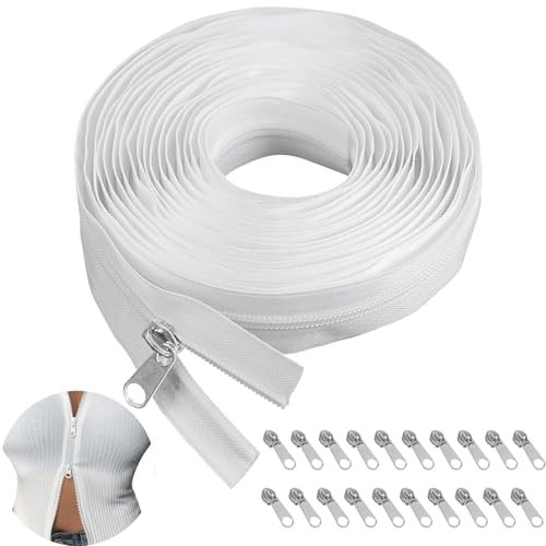 Reißverschluss Kaufen 10 Meter,Reißverschluss Kaufen,Endlosreißverschluss Mit Zipper,Reißverschluss,Reissverschluss,Mit 20 Reißverschlusszügen,Für Bettwäsche Kleidung Tasche