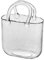 BTGLLAS ecorative Glass Handbag Vase, Clear Glass Hydroponic Flower Container, Modern Home Decoration,Glass Fish Bowl Flower Vase (clear-1pc)