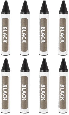 sourcing map Furniture Repair Wood Markers Filler Sticks Black 8 Pcs | Touch Up Wood Wax Pen Crayons,for Scratches,Wood Floors,Tables,Cabinet,Carpenters,Cover Ups