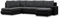 Mebligo - Ecksofa mit Schlaffunktion und 3 Bettkasten FORESTA 300x89x200 (BxHxT) Schwarz + Schwarz - Ottomane Links Eckcouch, Couch U Form, Sofa Wohnzimmer, Sofas & Couches, Eckschlafsofa