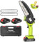Supstable Mini Chainsaw Cordless 8-inch: Handheld Saws for Tree Trimming Wood Cutting, Electric Chain Saw with 2×4000mAh Rechargeable Batteries, Auto Oiler, Gifts for Men Dad Husband Fathers Garden