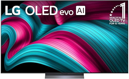 LG 77-Inch Class OLED evo AI 4K C5 Series Smart TV w/Dolby Atmos, Dolby Vision, HDR10, AI Super Upscaling 4K, Filmmaker Mode, Wow Orchestra, Alexa Built-in (OLED77C5PUA, 2025)