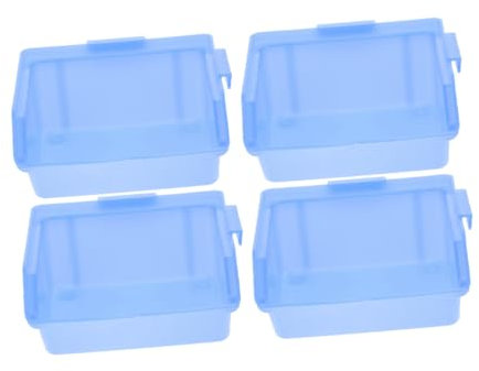 SHINEOFI 4pcs Plastic Box Combination Warehouse Parts Box Grey Compartments for Sorting Screws and Tools Shelves