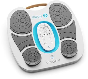 Fllow EMS-Tens Fußmassagegerät - Smarte Impulstherapie mit Elektrostimulation zur Durchblutungsförderung - 150 Stufen - kabellos - mit Arthro-Pads