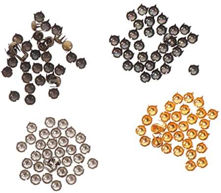 GALPADA 120pcs Mini Round Head Rivets Claw Nail Doll Clothing Accessories Fashion Buttons Doll Diy Rivets Decorative Studs for Dollhouse Miniatures