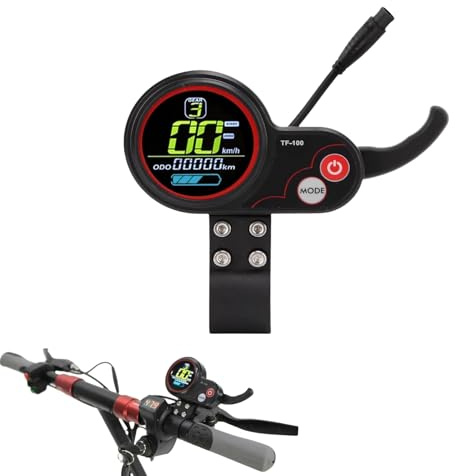 Hominas Dashboard di Skateboard E-Scooter, Display dello Strumento di Comunicazione Elettrica a 6 Pin 48 V TF-100 per Kugoo M4