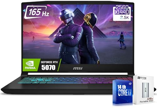 msi Katana HX Gaming Laptop, 15,6 165Hz QHD IPS Display, 16-core i7-14650HX (>i9-12900H, fino a 5.2 GHz, GeForce RTX 5070, Copilot+ PC, tastiera retroilluminata RGB, Win11, nero (16 GB DDR5 RAM | SSD