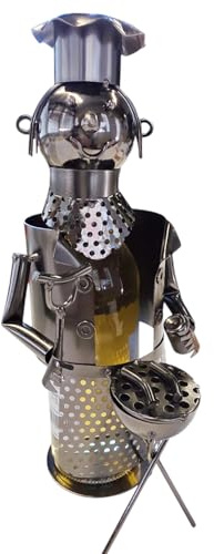 IK3057 Bierflaschenhalter Grillmeister Metall Anthrazit 27,5 cm Flaschenhalter Geschenk für Männer Grill Geschenk BBQ Deko Bierhalter Vatertag Geburtstag Männergeschenk