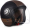 Soxon® SP-888 Pro „Urban Black“ · Jet-Helm · Motorrad-Helm Roller-Helm Scooter-Helm Moped Mofa-Helm Chopper Retro · ECE 22.05 Sonnenvisier Leather-Design Schnellverschluss SlimShell Tasche S (55-56cm)